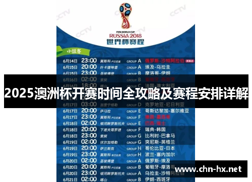 2025澳洲杯开赛时间全攻略及赛程安排详解